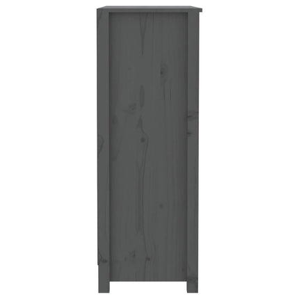 Bokhylla Grå 80x35x97 cm massiv furu