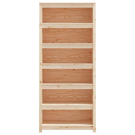 Bokhylla 80x35x183 cm massiv furu