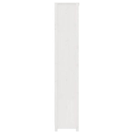 Bokhylla vit 80x35x183 cm massiv furu