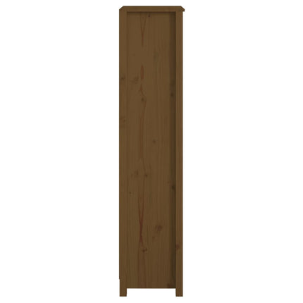 Bokhylla honungsbrun 50x35x154 cm massiv furu