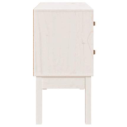 Konsolbord vit 90x40x78 cm massiv furu