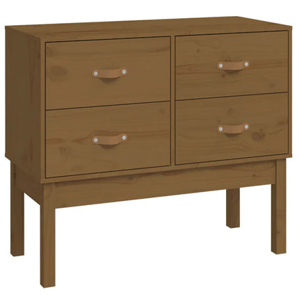 Konsolbord honungsbrun 90x40x78 cm massiv furu