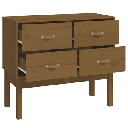 Konsolbord honungsbrun 90x40x78 cm massiv furu