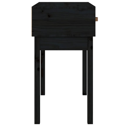 Konsolbord svart 76,5x40x75 cm massiv furu