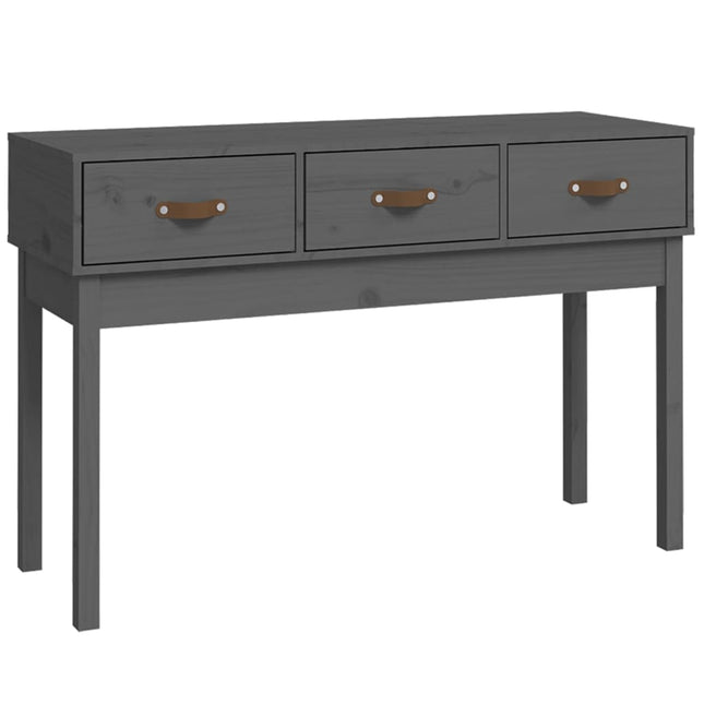 Konsolbord grå 114x40x75 cm massiv furu
