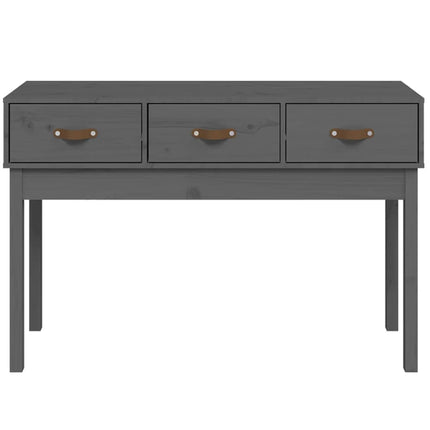 Konsolbord grå 114x40x75 cm massiv furu