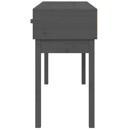 Konsolbord grå 114x40x75 cm massiv furu