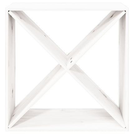 Vinskåp vit 62x25x62 cm massiv furu