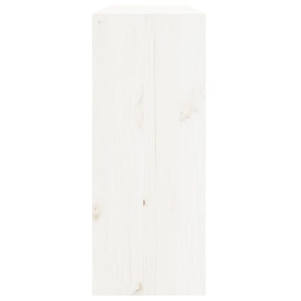 Vinskåp vit 62x25x62 cm massiv furu
