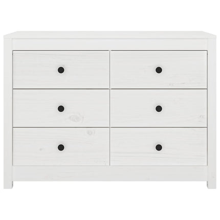 Sidoskåp vit 100x40x72 cm massiv furu