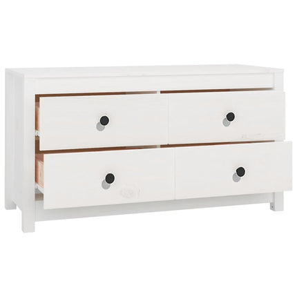 Sidoskåp vit 100x40x54 cm massiv furu