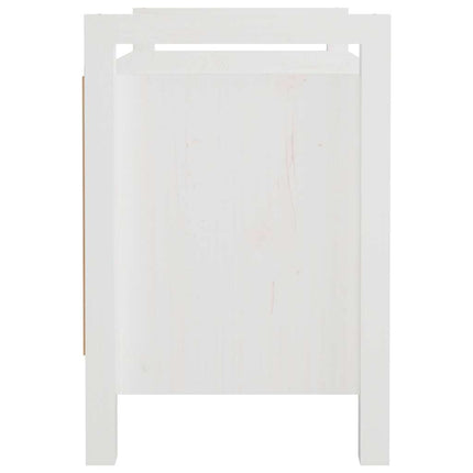 Skobänk vit 80x40x60 cm massiv furu