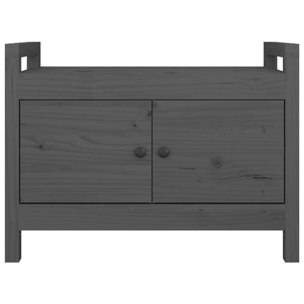 Skobänk grå 80x40x60 cm massiv furu