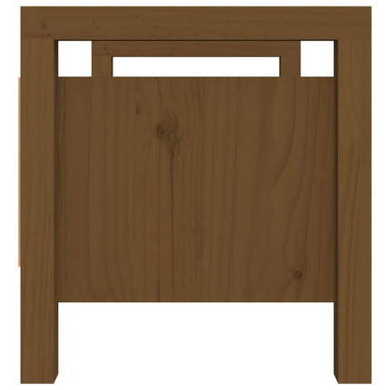 Skobänk honungsbrun 80x40x43 cm massiv furu