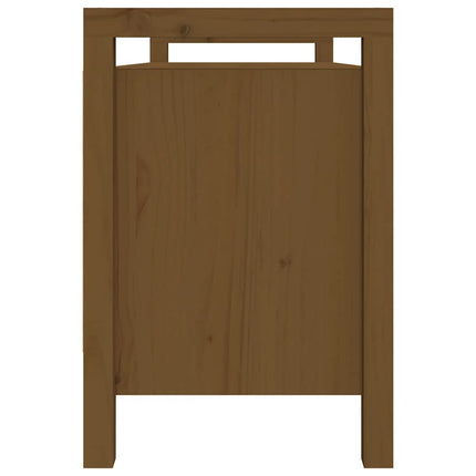 Skobänk honungsbrun 110x40x60 cm massiv furu
