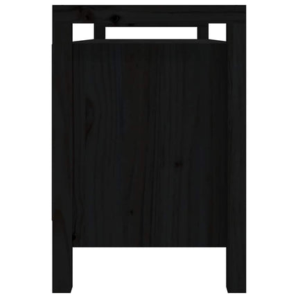 Skobänk svart 110x40x60 cm massiv furu