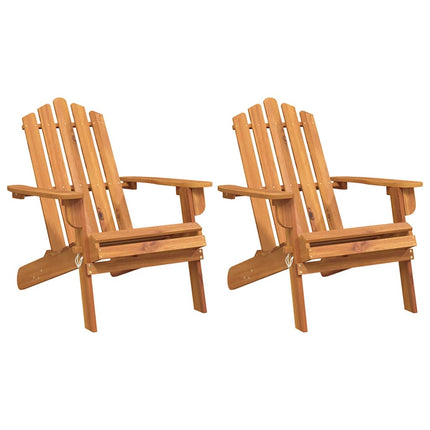 Adirondackstolar 2 st massivt akaciaträ