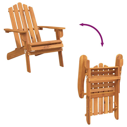 Adirondackstolar 2 st massivt akaciaträ