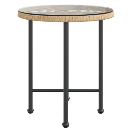 Matbord Ø50 cm härdat glas och stål