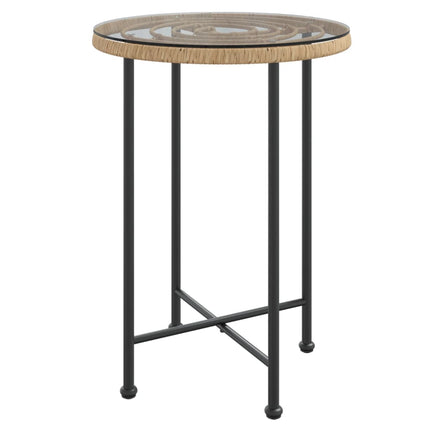 Matbord Ø55 cm härdat glas och stål