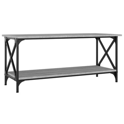 Soffbord grå sonoma 100x45x45 cm konstruerat trä och järn