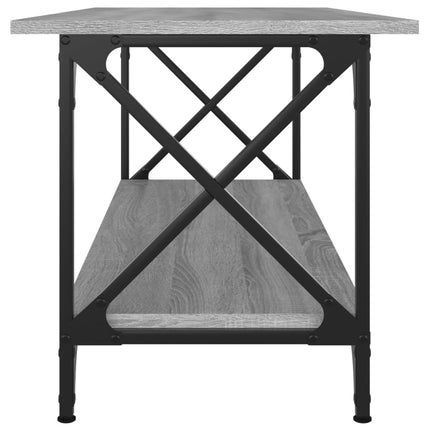 Soffbord grå sonoma 100x45x45 cm konstruerat trä och järn
