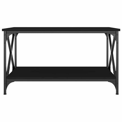 Soffbord svart 80x50x45 cm konstruerat trä och järn