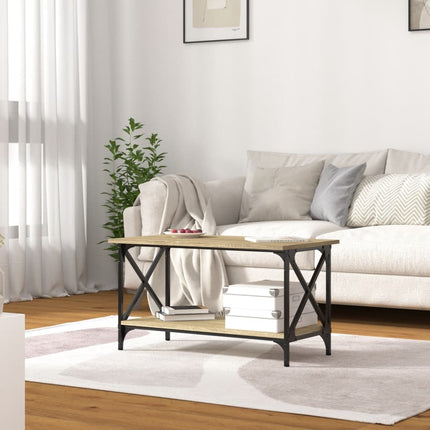 Soffbord sonoma-ek 80x45x45 cm konstruerat trä och järn