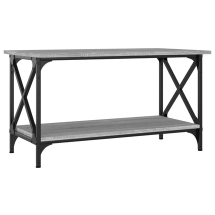 Soffbord grå sonoma 80x45x45 cm konstruerat trä och järn