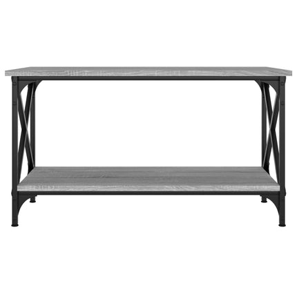 Soffbord grå sonoma 80x45x45 cm konstruerat trä och järn