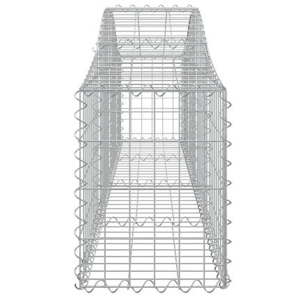 Gabion bågformad 7 st 200x30x40/60 cm galvaniserat järn