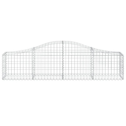 Gabion bågformad 10 st 200x30x40/60 cm galvaniserat järn
