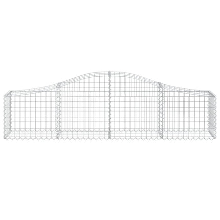 Gabion bågformad 14 st 200x30x40/60 cm galvaniserat järn