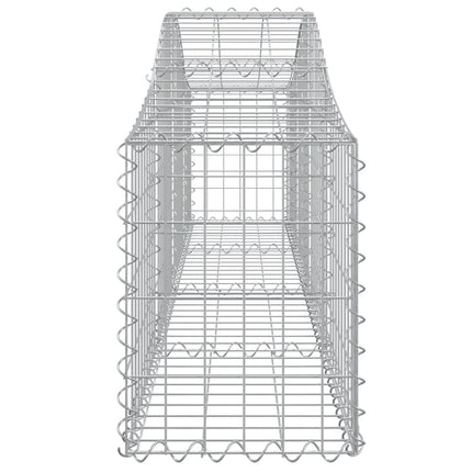 Gabion bågformad 14 st 200x30x40/60 cm galvaniserat järn