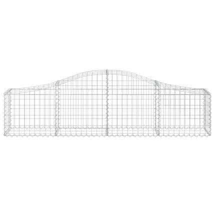 Gabion bågformad 15 st 200x30x40/60 cm galvaniserat järn