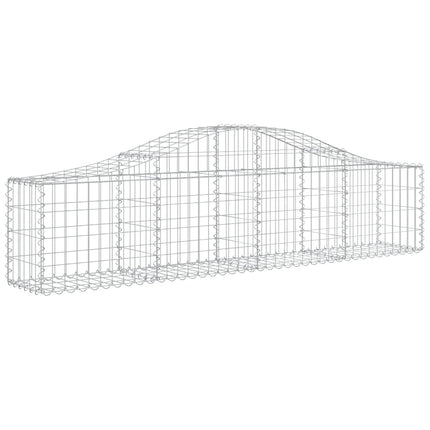 Gabion bågformad 20 st 200x30x40/60 cm galvaniserat järn