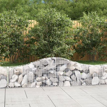 Gabion bågformad 20 st 200x30x40/60 cm galvaniserat järn