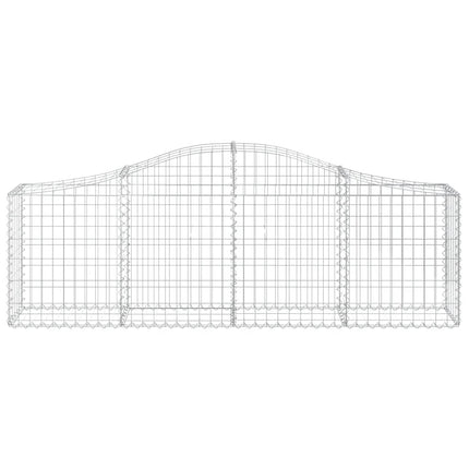 Gabion bågformad 3 st 200x30x60/80 cm galvaniserat järn