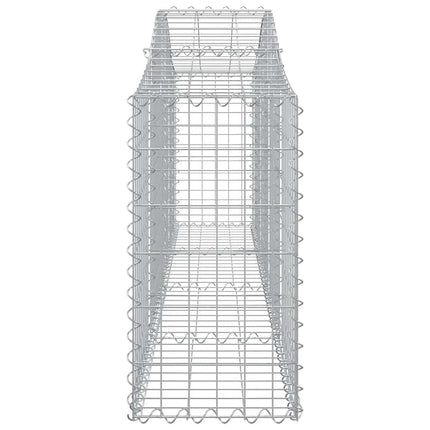 Gabion bågformad 3 st 200x30x60/80 cm galvaniserat järn