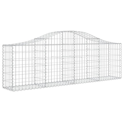 Gabioner bågformade 10 st 200x30x60/80 cm galvaniserat järn