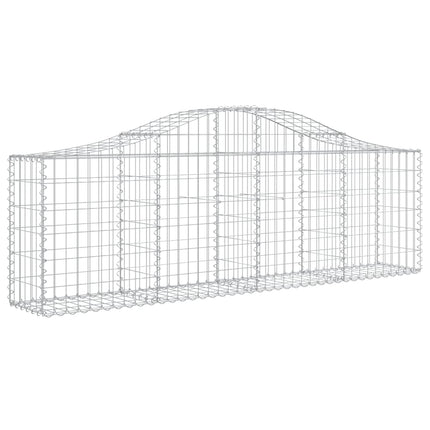 Gabioner bågformade 11 st 200x30x60/80 cm galvaniserat järn