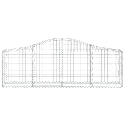 Gabioner bågformade 15 st 200x30x60/80 cm galvaniserat järn
