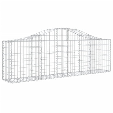 Gabioner bågformade 18 st 200x30x60/80 cm galvaniserat järn