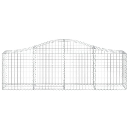 Gabioner bågformade 25 st 200x30x60/80 cm galvaniserat järn
