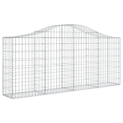 Gabioner bågformade 6 st 200x30x80/100 cm galvaniserat järn