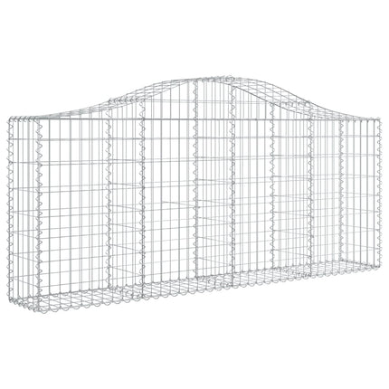 Gabioner bågformade 15 st 200x30x80/100 cm galvaniserat järn