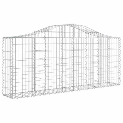 Gabioner bågformade 30 st 200x30x80/100 cm galvaniserat järn