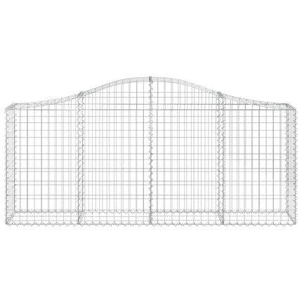 Gabioner bågformade 30 st 200x30x80/100 cm galvaniserat järn
