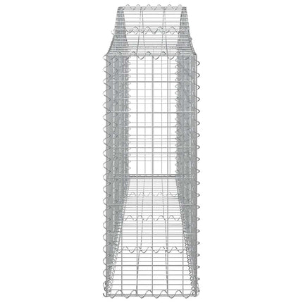 Gabioner bågformade 30 st 200x30x80/100 cm galvaniserat järn