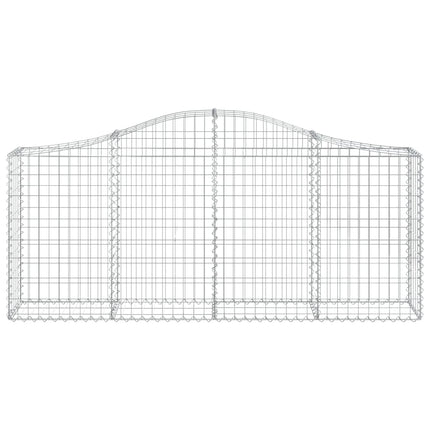 Gabioner bågformade 40 st 200x30x80/100 cm galvaniserat järn